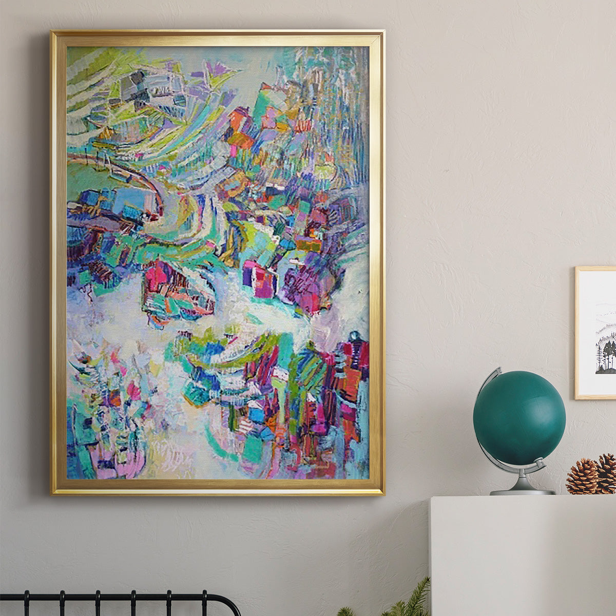 Gathering up the Goddess II - Modern Framed Canvas Print