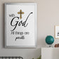 All Things Possible Gold - Modern Framed Canvas Print
