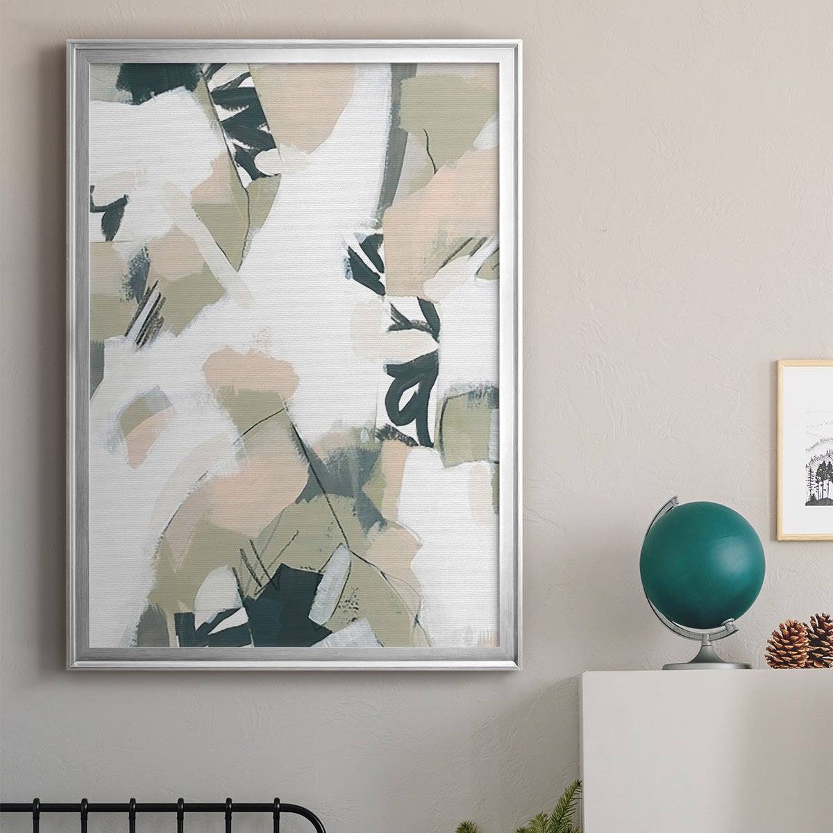 Sumi Storm II - Modern Framed Canvas Print