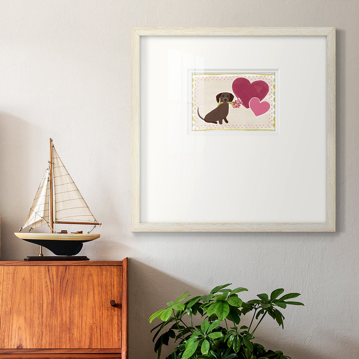 Dachshund Delight Collection A Premium Framed Print Double Matboard