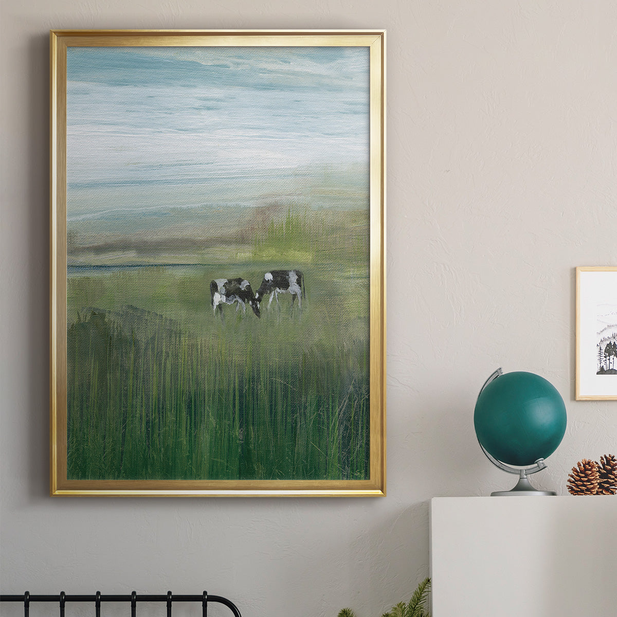 Out to Pasture I - Modern Framed Canvas Print