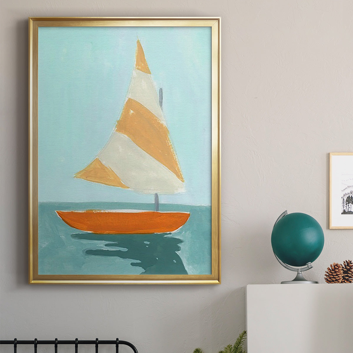 Small Sail I - Modern Framed Canvas Print