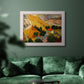 Valley With Ploughman Seen from Above - Ornate Framed Canvas Print
