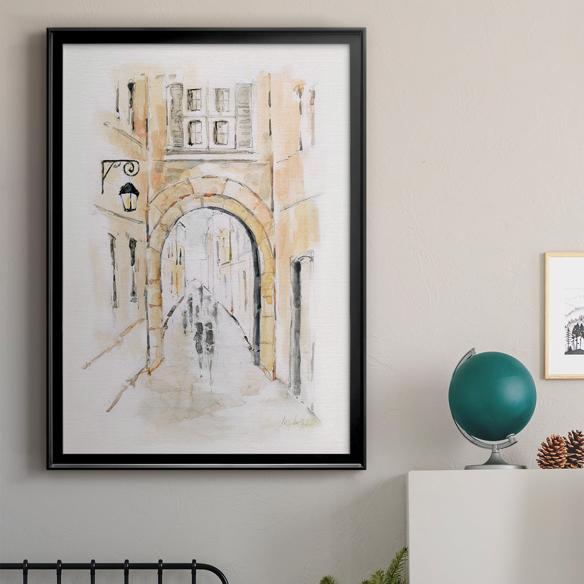 Venice Market Day II - Modern Framed Canvas Print