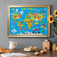 World Map Premium Classic Framed Canvas - Ready to Hang