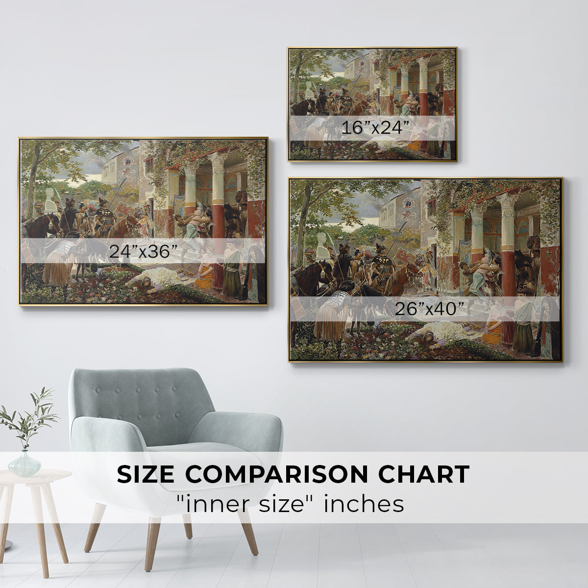 Onslaught of the Tartars, c. 1938 - Floater Framed Canvas Print