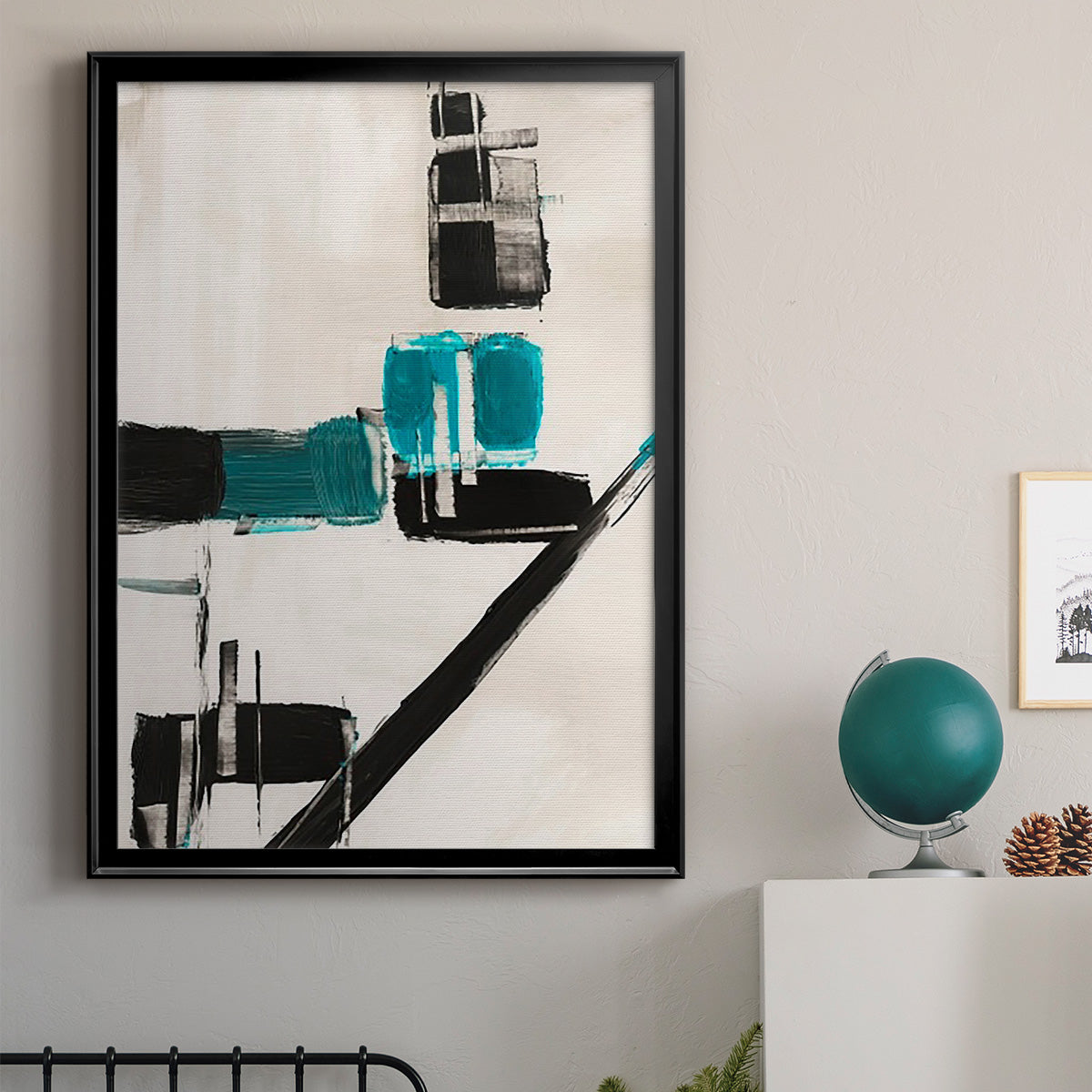 Geometry Notes I - Modern Framed Canvas Print