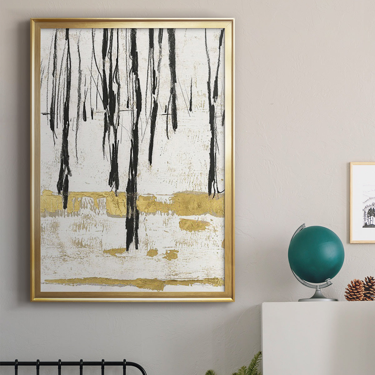 Gilded Winter II - Modern Framed Canvas Print