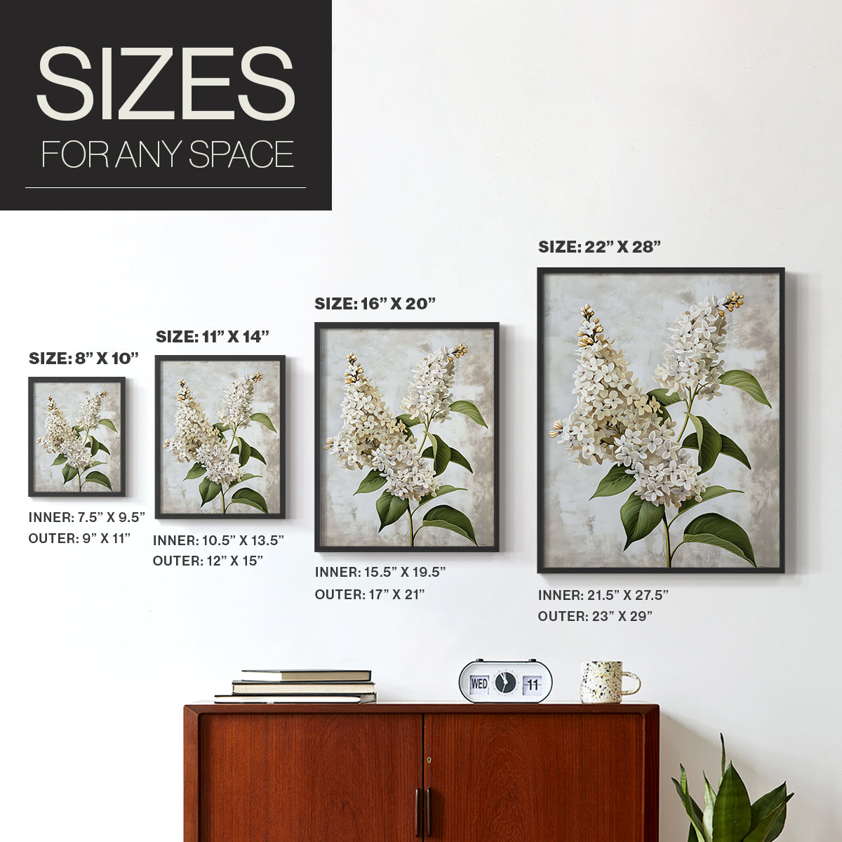 Floral Study Series LXXXVII - Restickable Framed Art Set