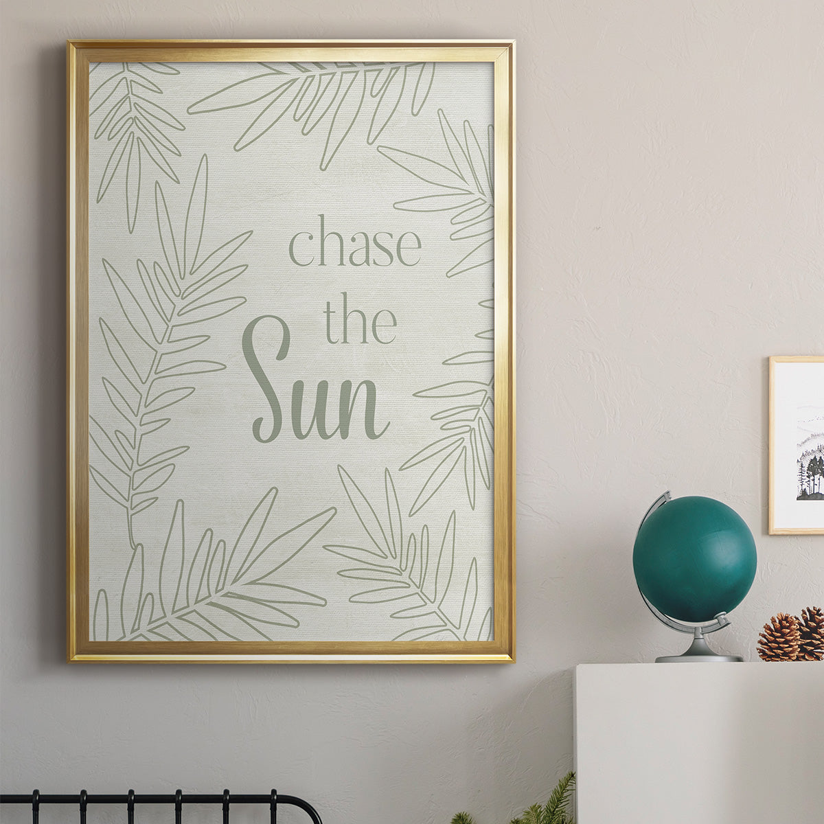Chase the Sun - Modern Framed Canvas Print