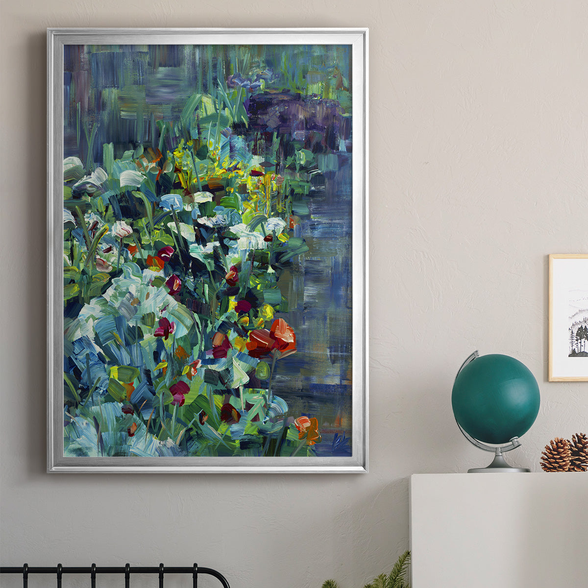 Lots of Love in the Garden - Modern Framed Canvas Print