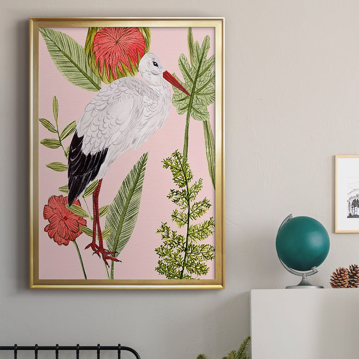 Birds in Motion IV - Modern Framed Canvas Print