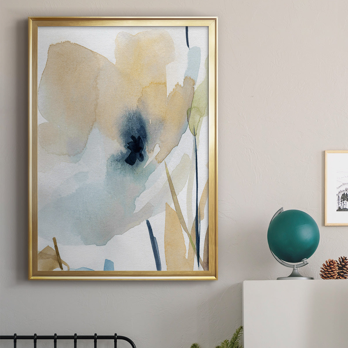 Blooming Wash II - Modern Framed Canvas Print