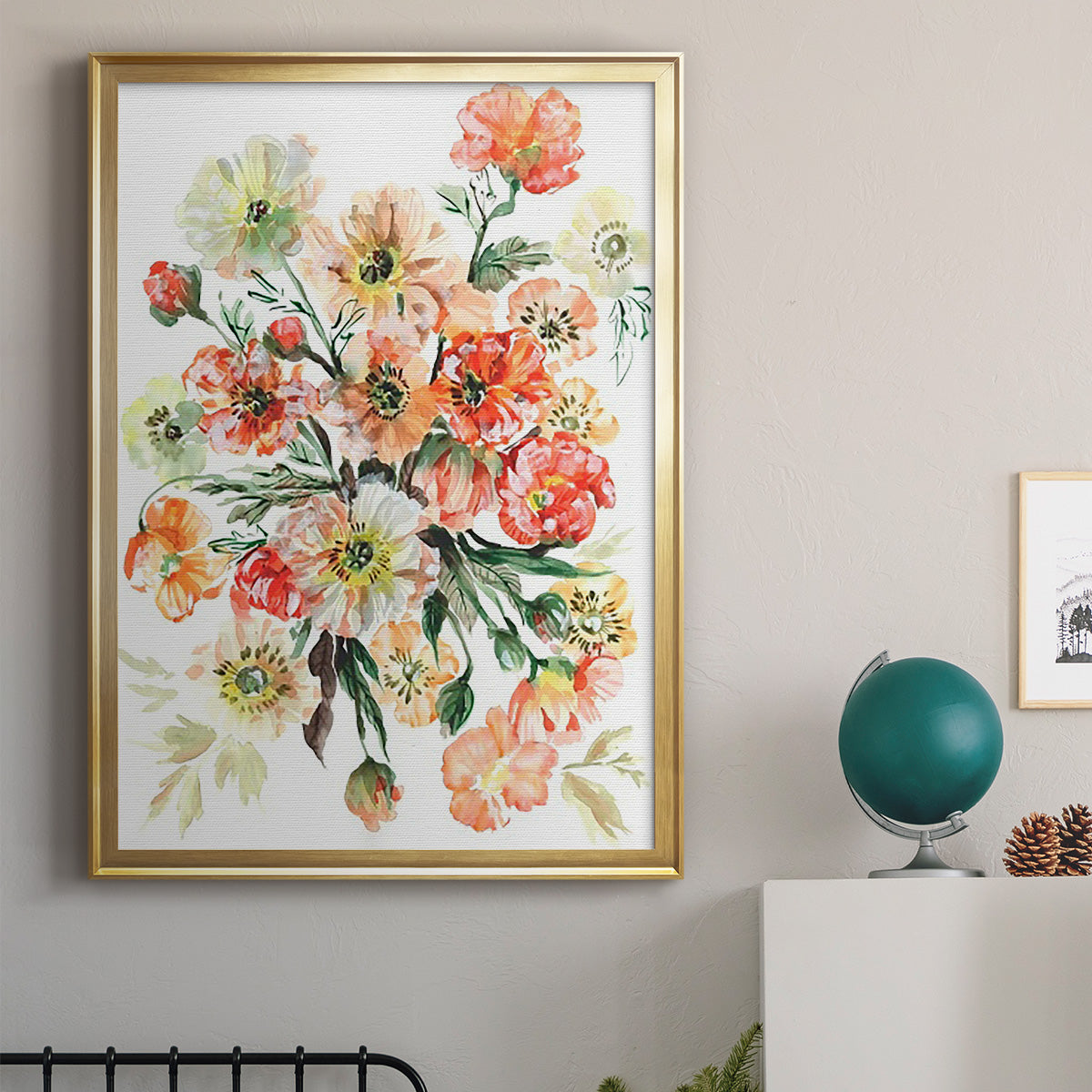 Icelandic Poppies I - Modern Framed Canvas Print