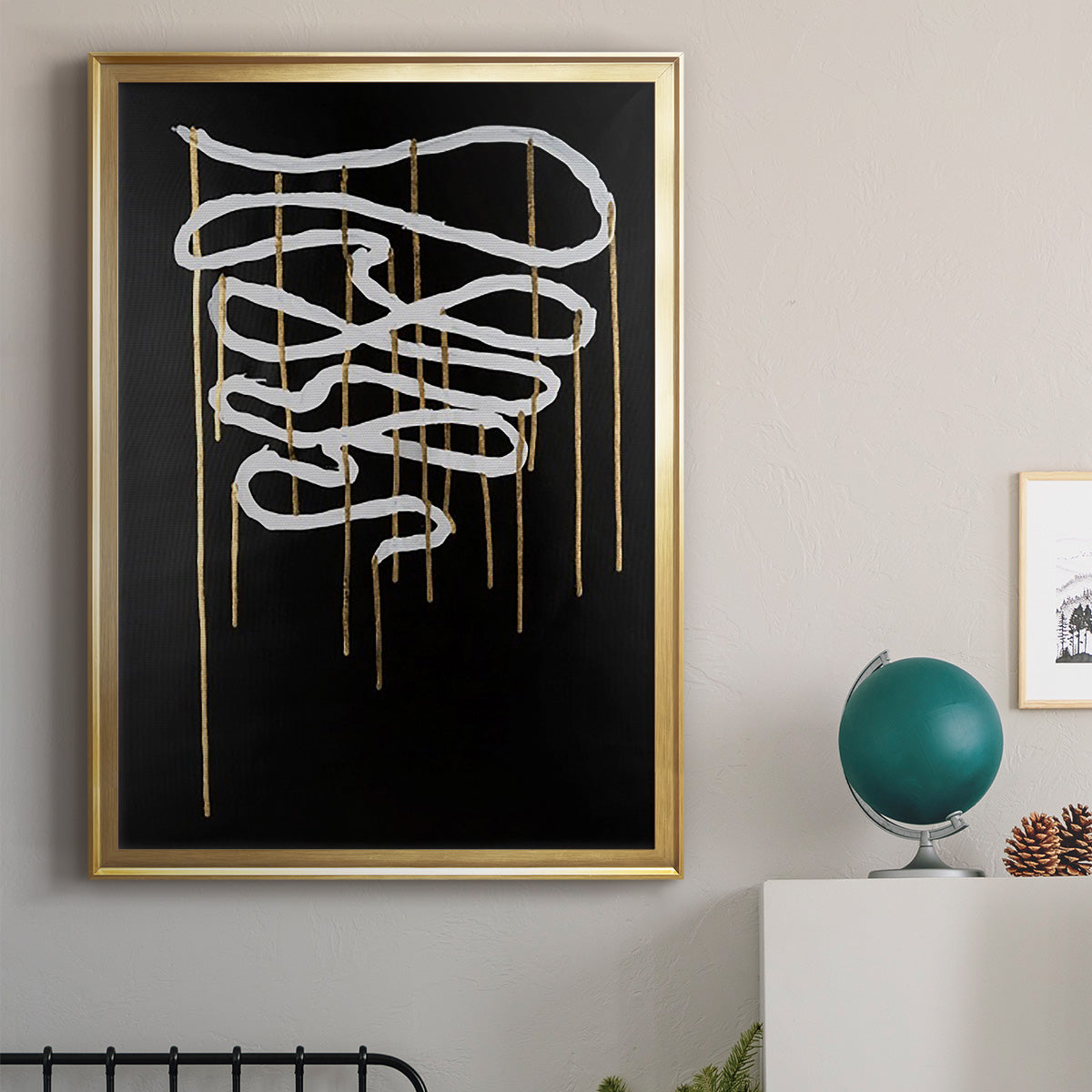Weeping Ribbon II - Modern Framed Canvas Print