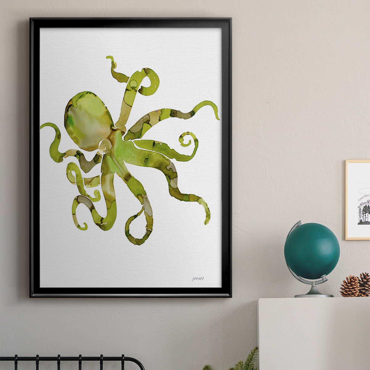 Octopus - Modern Framed Canvas Print
