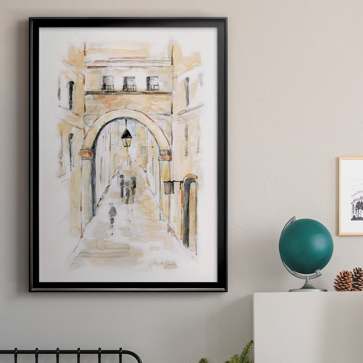 Venice Market Day I - Modern Framed Canvas Print