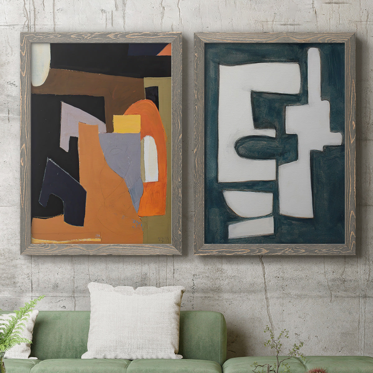 The Olive Press Rooom - Premium Framed Canvas 2 Piece Set - Ready to Hang