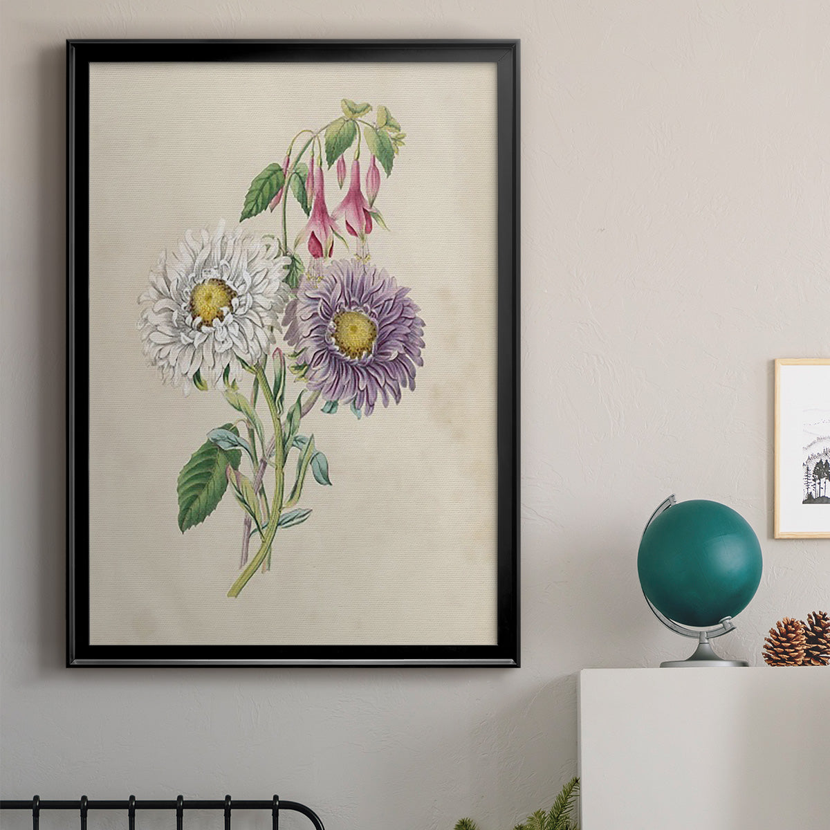 Antique Garden Bouquet III - Modern Framed Canvas Print