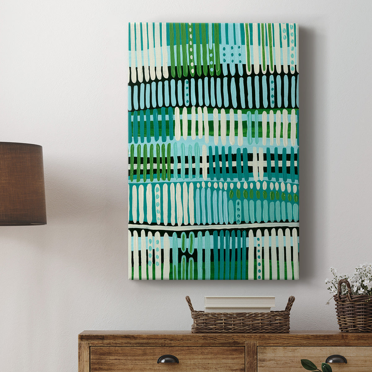 Teal Pattern II - Canvas Art Print