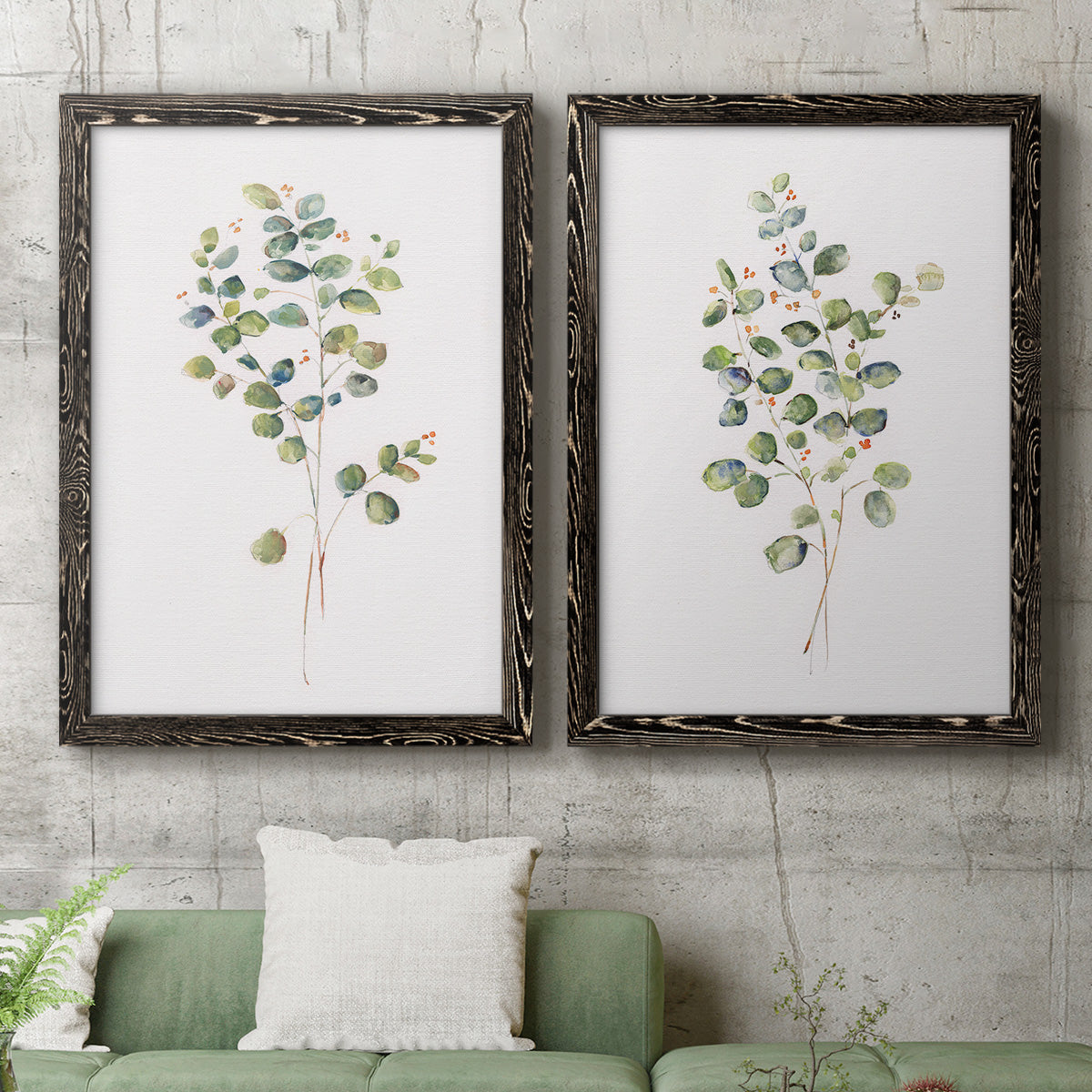 Eucalyptus I   - Premium Framed Canvas 2 Piece Set - Ready to Hang