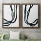 Onyx Ribbon I - Premium Framed Canvas 2 Piece Set - Ready to Hang