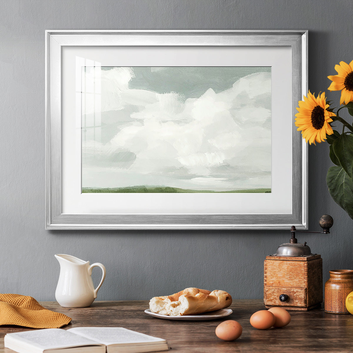 Gray Stone Sky I - Modern Framed Art Print