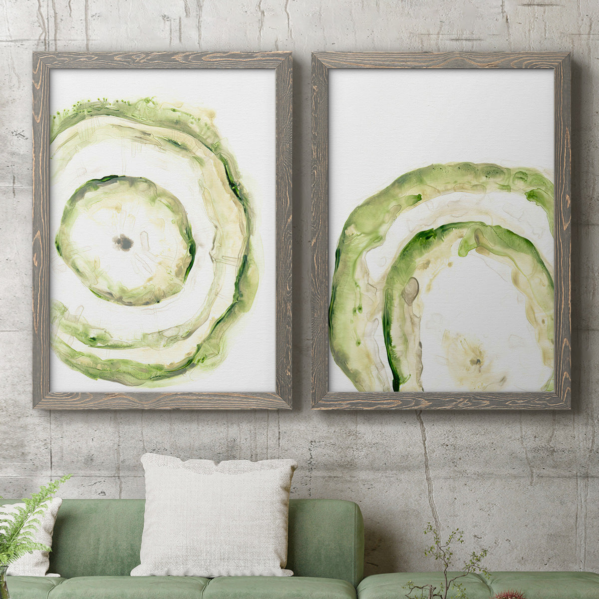 Lichen Halo III - Premium Framed Canvas 2 Piece Set - Ready to Hang