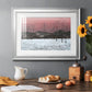 Sunset Snowfall II - Modern Framed Art Print
