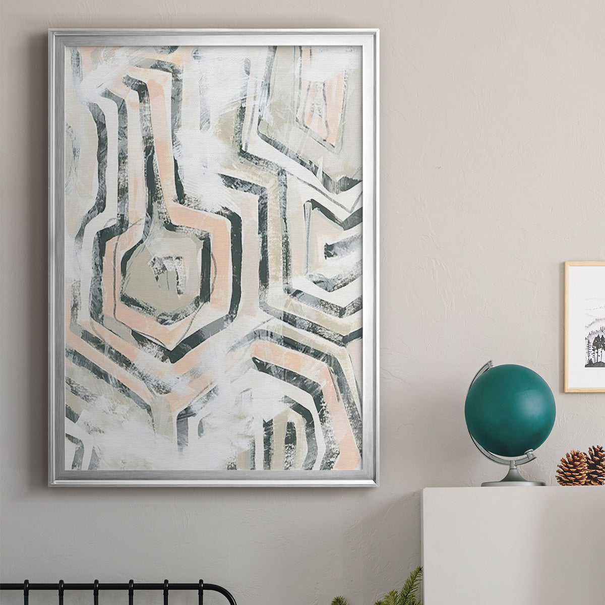 Sand Glyphs I - Modern Framed Canvas Print