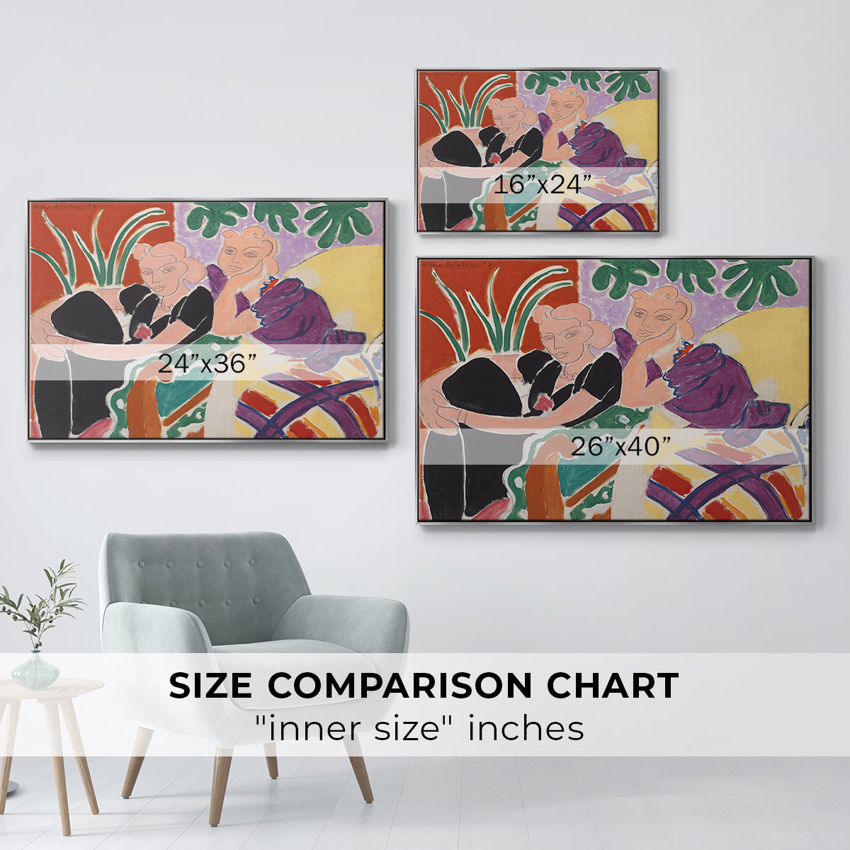 The Conversation, 1938 - Floater Framed Canvas Print