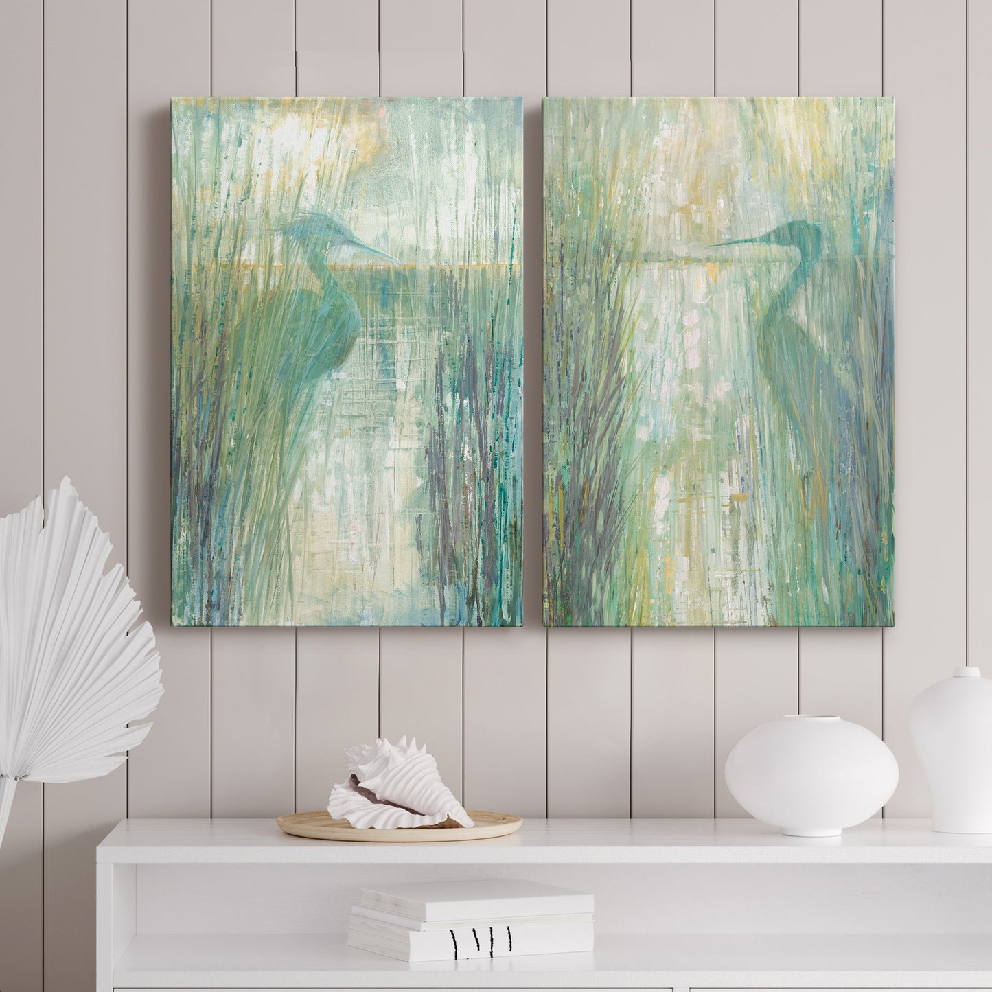 Morning Egret I Premium Gallery Wrapped Canvas - Ready to Hang