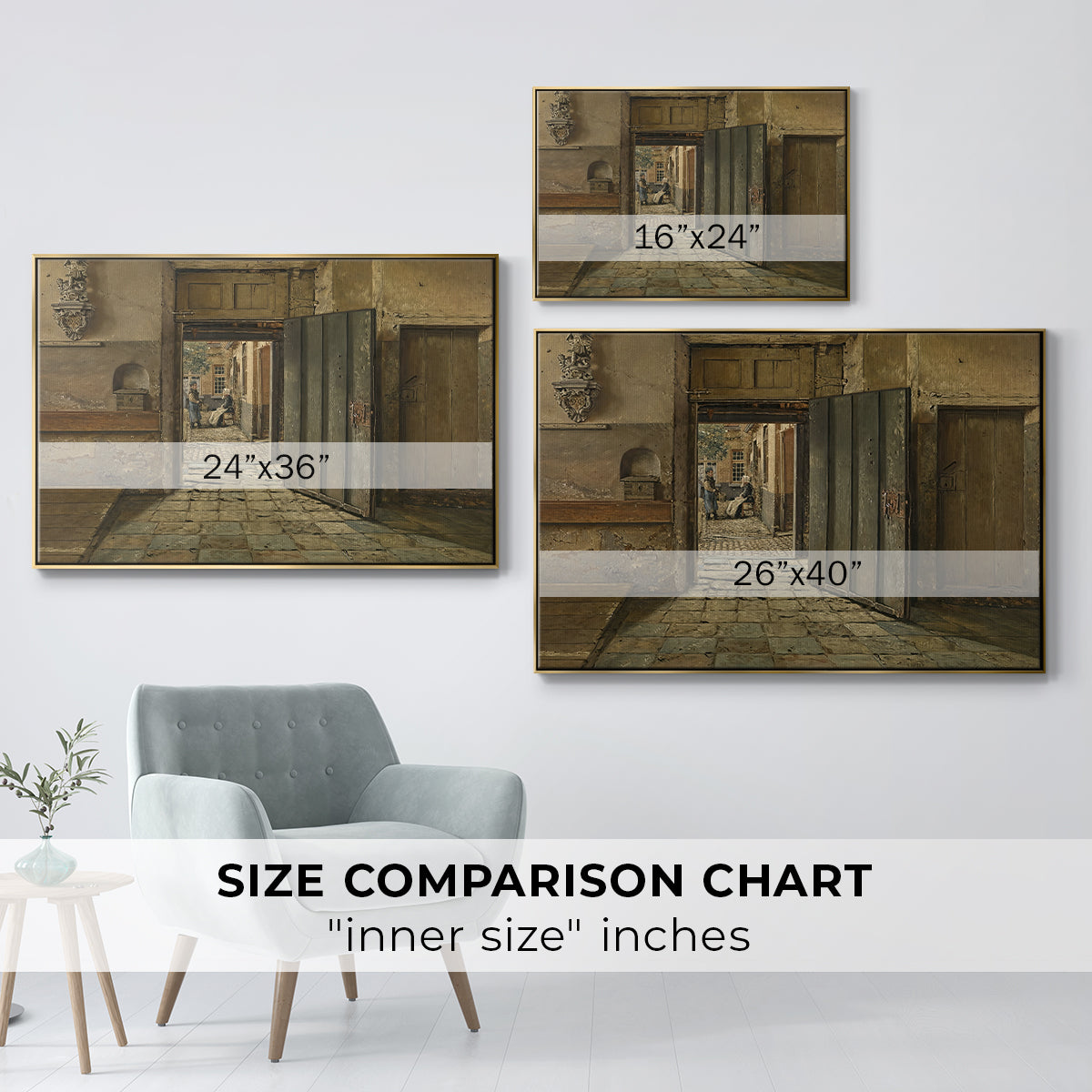 The Conversation, 1884 - Floater Framed Canvas Print