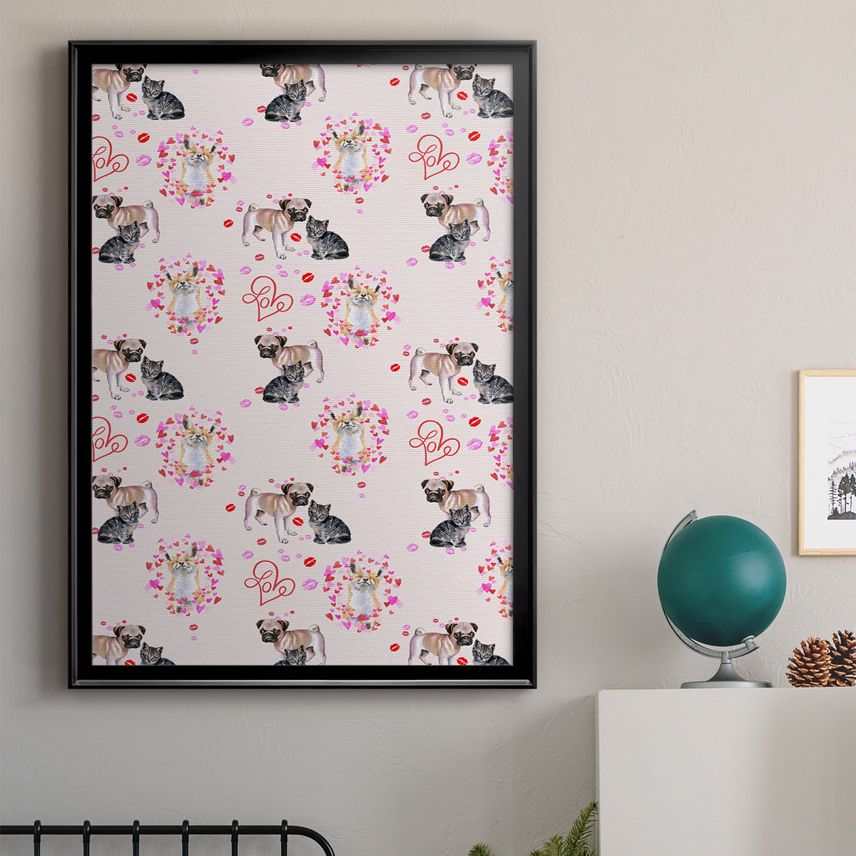 Cute Couture Collection E - Modern Framed Canvas Print