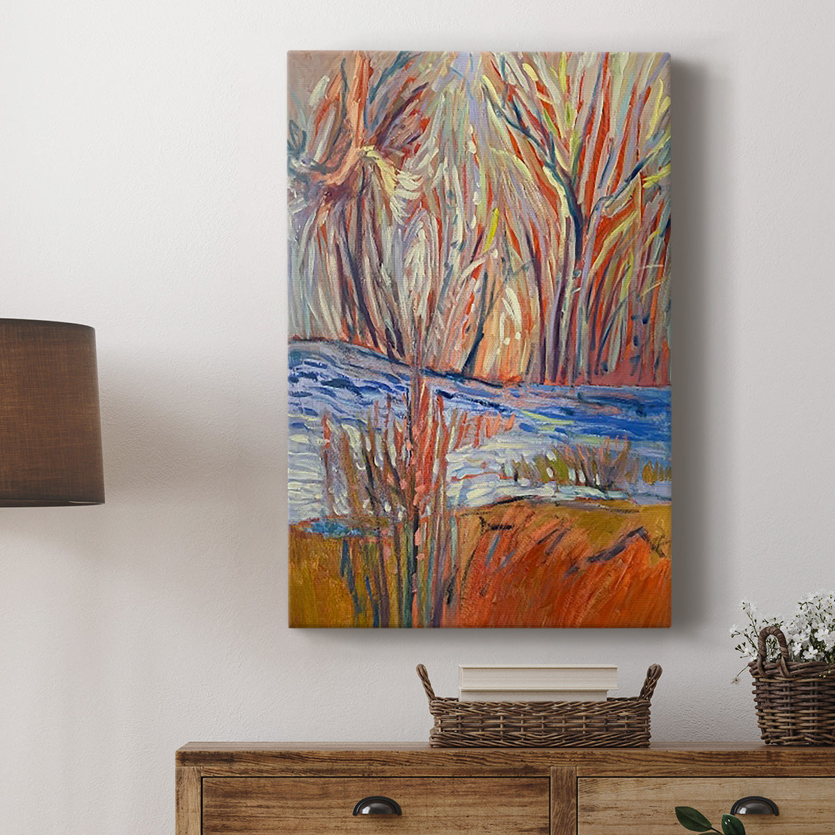 Cadmium Winter Solstice I Premium Gallery Wrapped Canvas - Ready to Hang