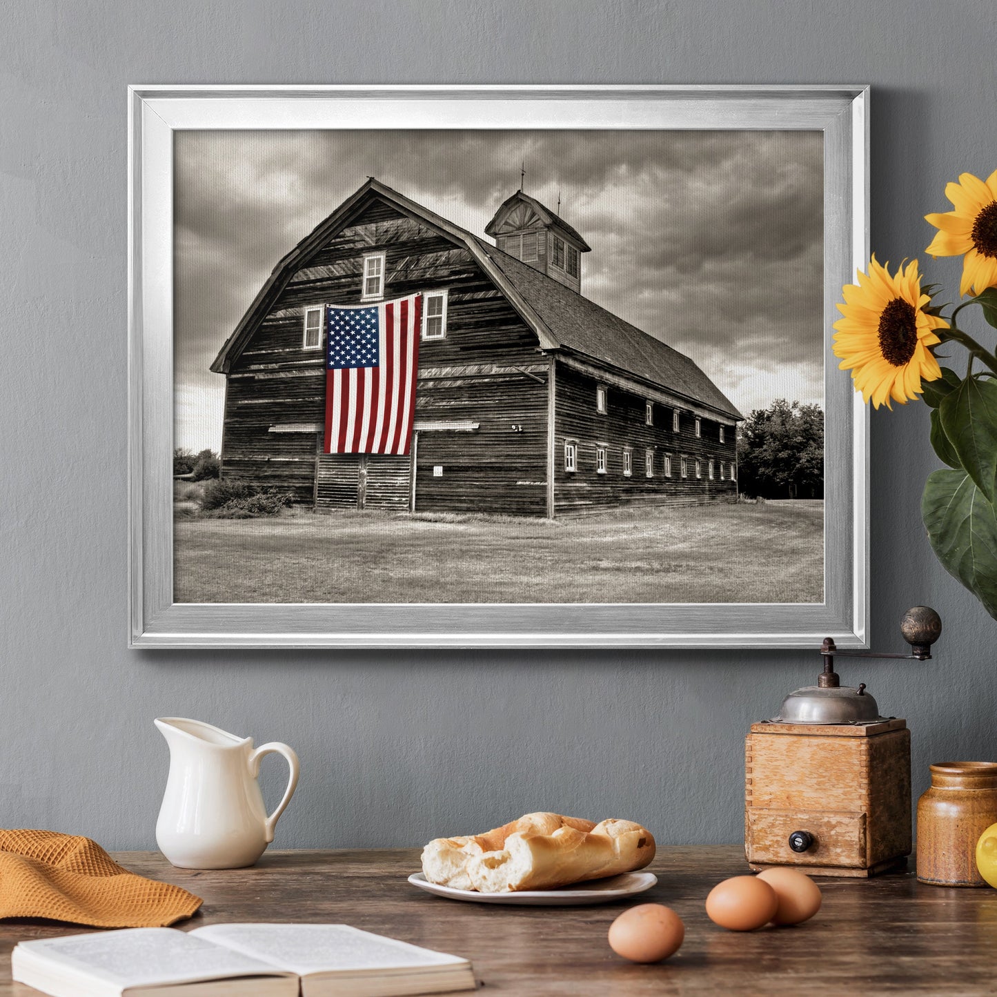 Modern Barn III - Modern Framed Canvas Print