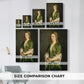 Size comparison chart for canvas art prints, showing multiple size options.