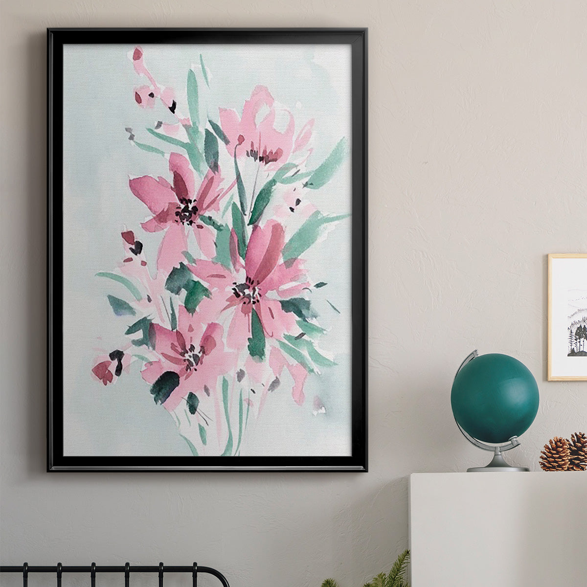 Posy Blooms I - Modern Framed Canvas Print