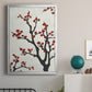 Red Berry Branch II - Modern Framed Canvas Print