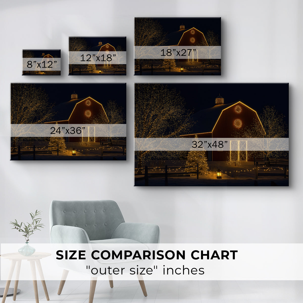 Night of Honeyed Village - Canvas Art Print