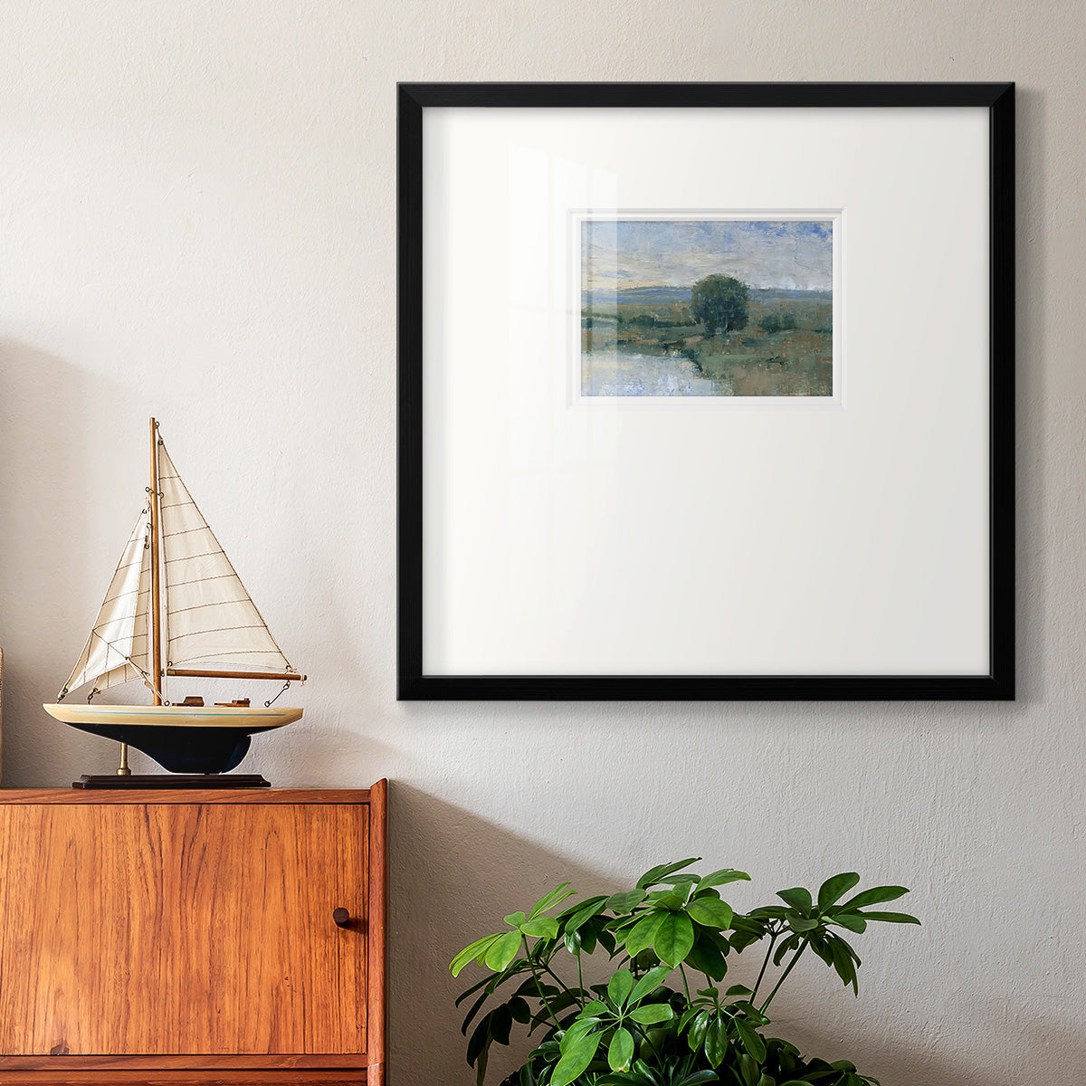 Riverbank Impression II Premium Framed Print Double Matboard