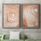 Wood Grain Suminagashi I - Premium Framed Canvas 2 Piece Set - Ready to Hang