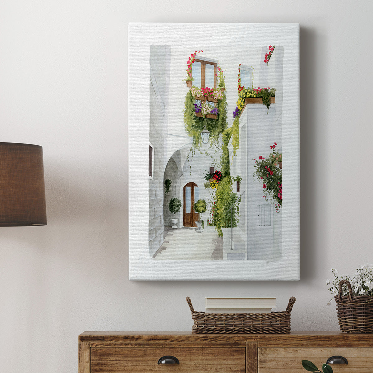 Bougainvilla Alley I - Canvas Art Print