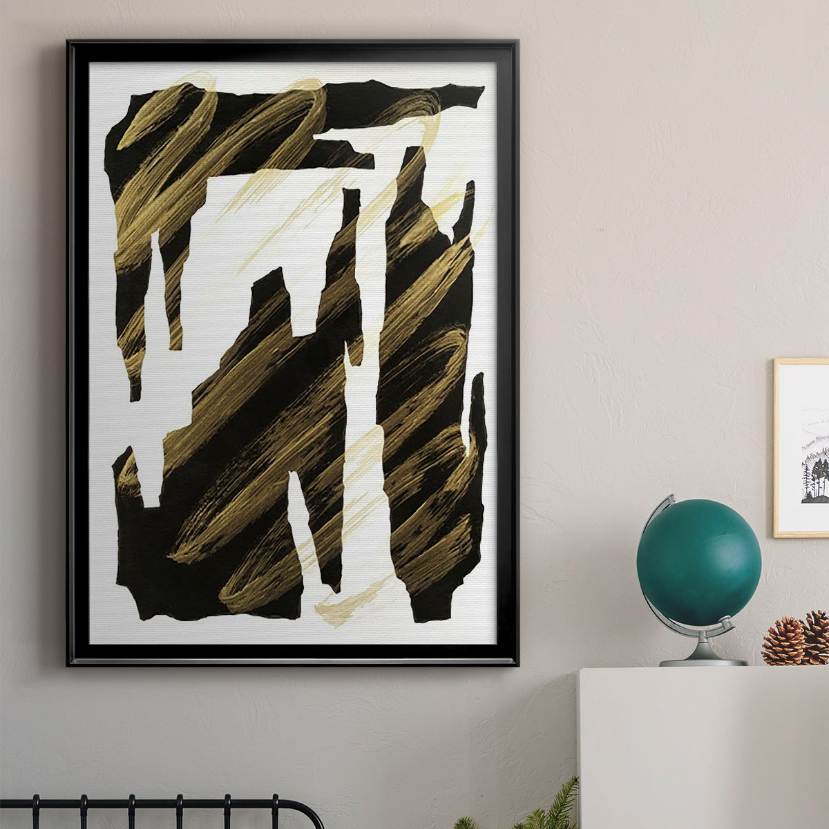 Onyx Obelisks IV - Modern Framed Canvas Print