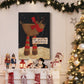 Candycane Reindeer Premium Gallery Wrapped Canvas - Ready to Hang