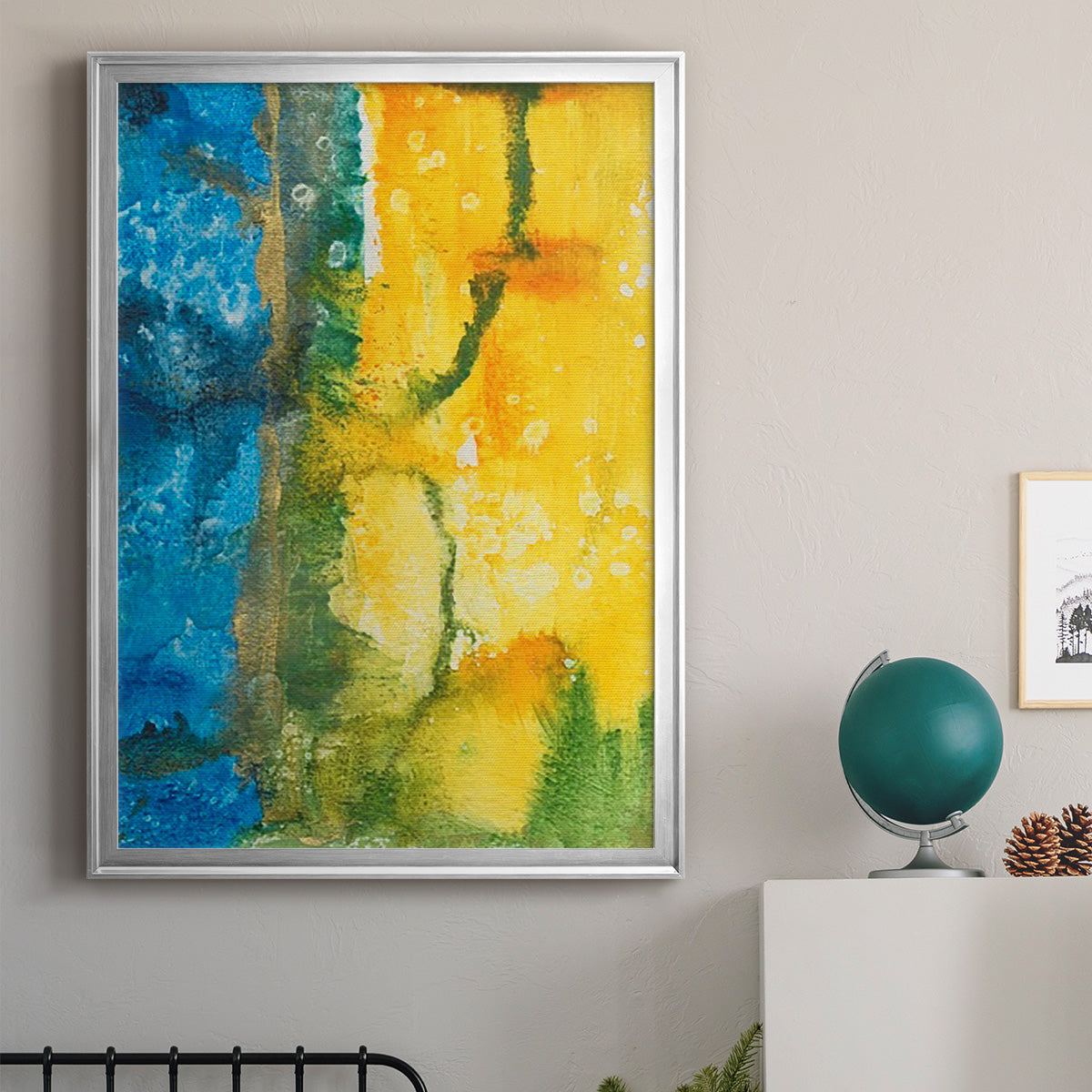 Aquatic Energy I - Modern Framed Canvas Print