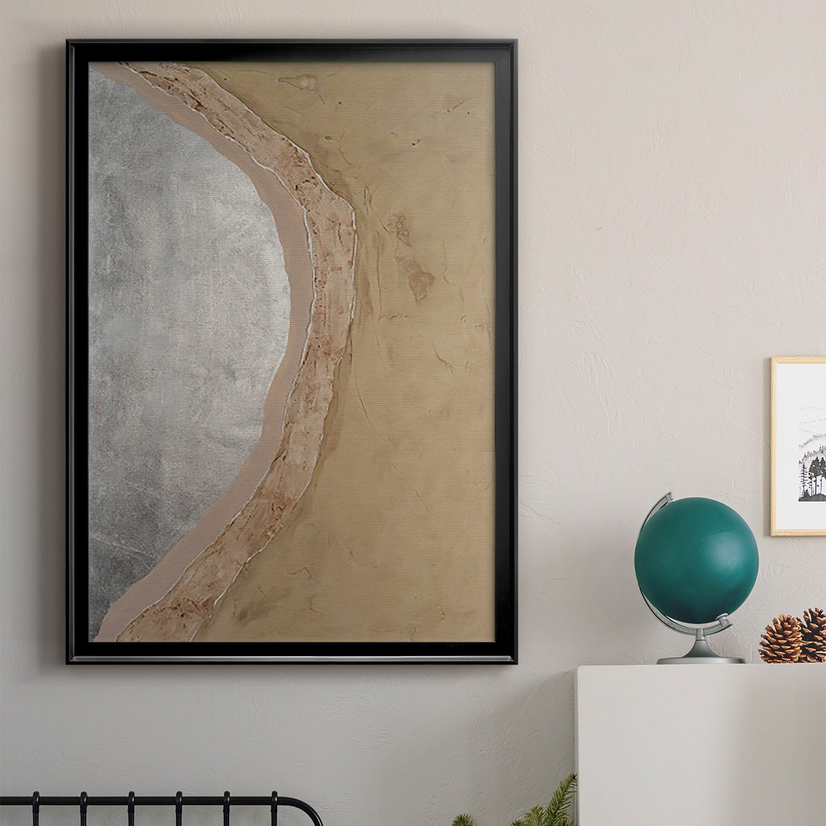 Silver Lake I - Modern Framed Canvas Print