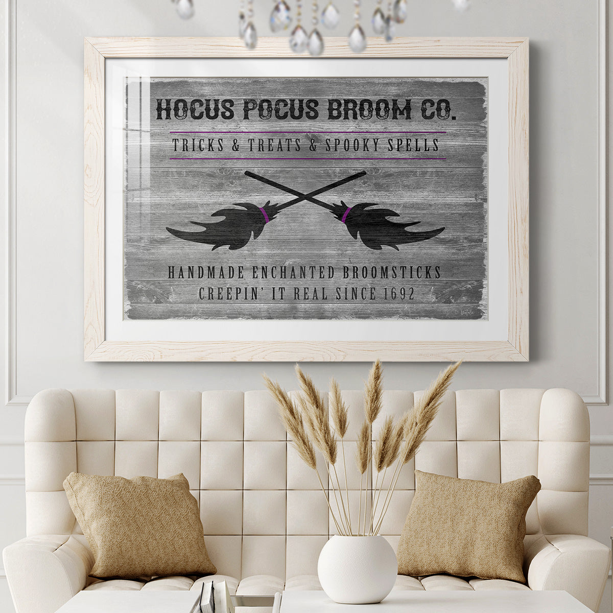 Hocus Pocus Broom Co. - Barnwood Framed Art Print