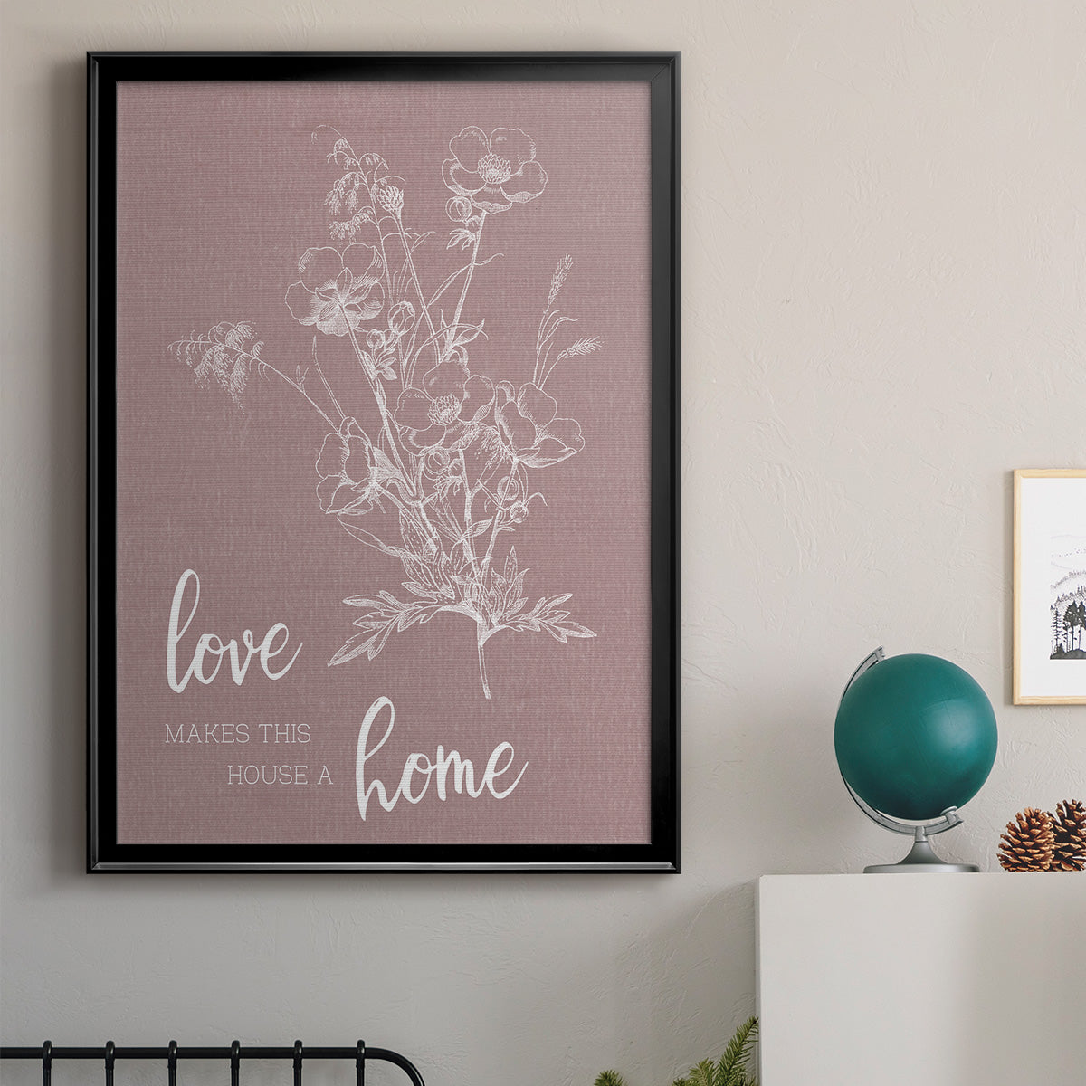 Love Home - Modern Framed Canvas Print