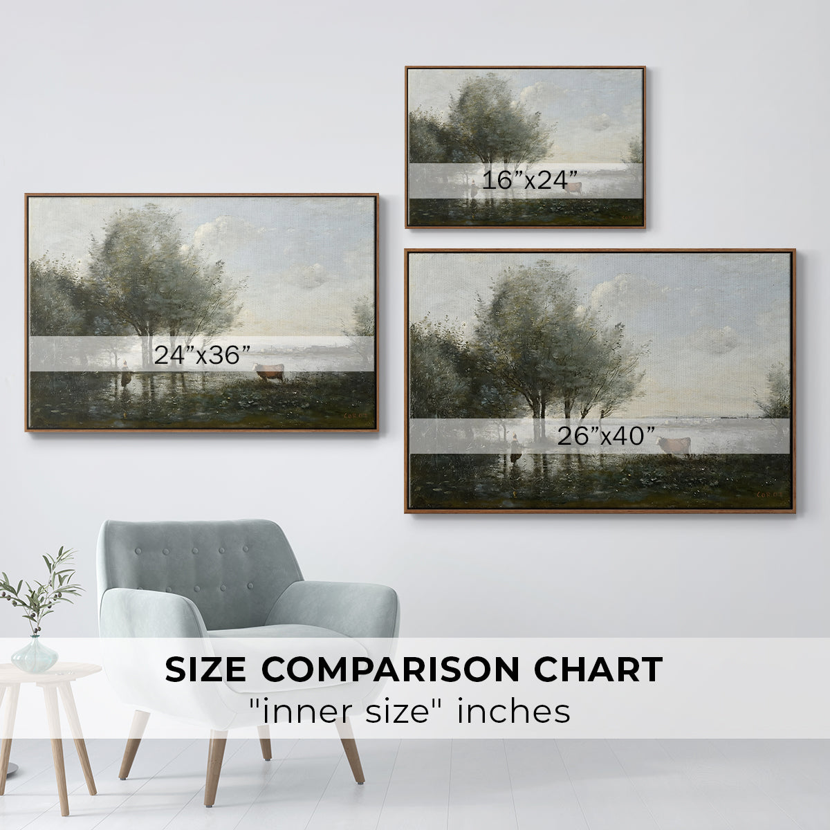 The Marsh (Le Marais), c. 1865-1870 - Floater Framed Canvas Print